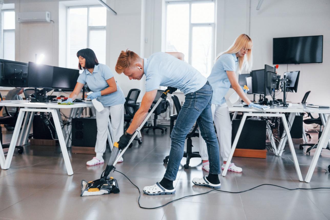 Professionelles Reinigungsteam